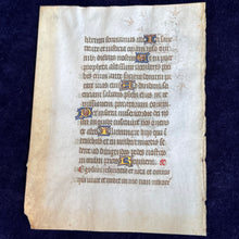 Load image into Gallery viewer, &quot;I am the resurrection and the life&quot;: Leaf with Benedictus Canticle, France (mid-14th c.)
