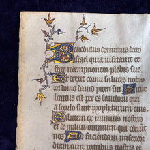 Load image into Gallery viewer, &quot;I am the resurrection and the life&quot;: Leaf with Benedictus Canticle, France (mid-14th c.)
