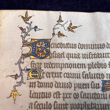 Load image into Gallery viewer, &quot;I am the resurrection and the life&quot;: Leaf with Benedictus Canticle, France (mid-14th c.)
