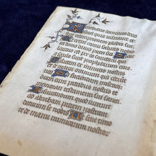 Load image into Gallery viewer, &quot;I am the resurrection and the life&quot;: Leaf with Benedictus Canticle, France (mid-14th c.)
