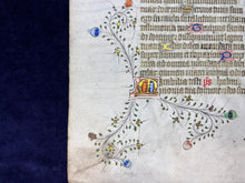 Load image into Gallery viewer, Burning to Read : Unknown - Dutch Leaf from Luxury Psalter with Interesting Production Flaw (ca. 1450)
