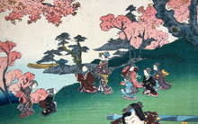 Load image into Gallery viewer, Viewing Cherry Blossoms at Arashiyama (Arashiyama Sakura-Gari no Zu)
