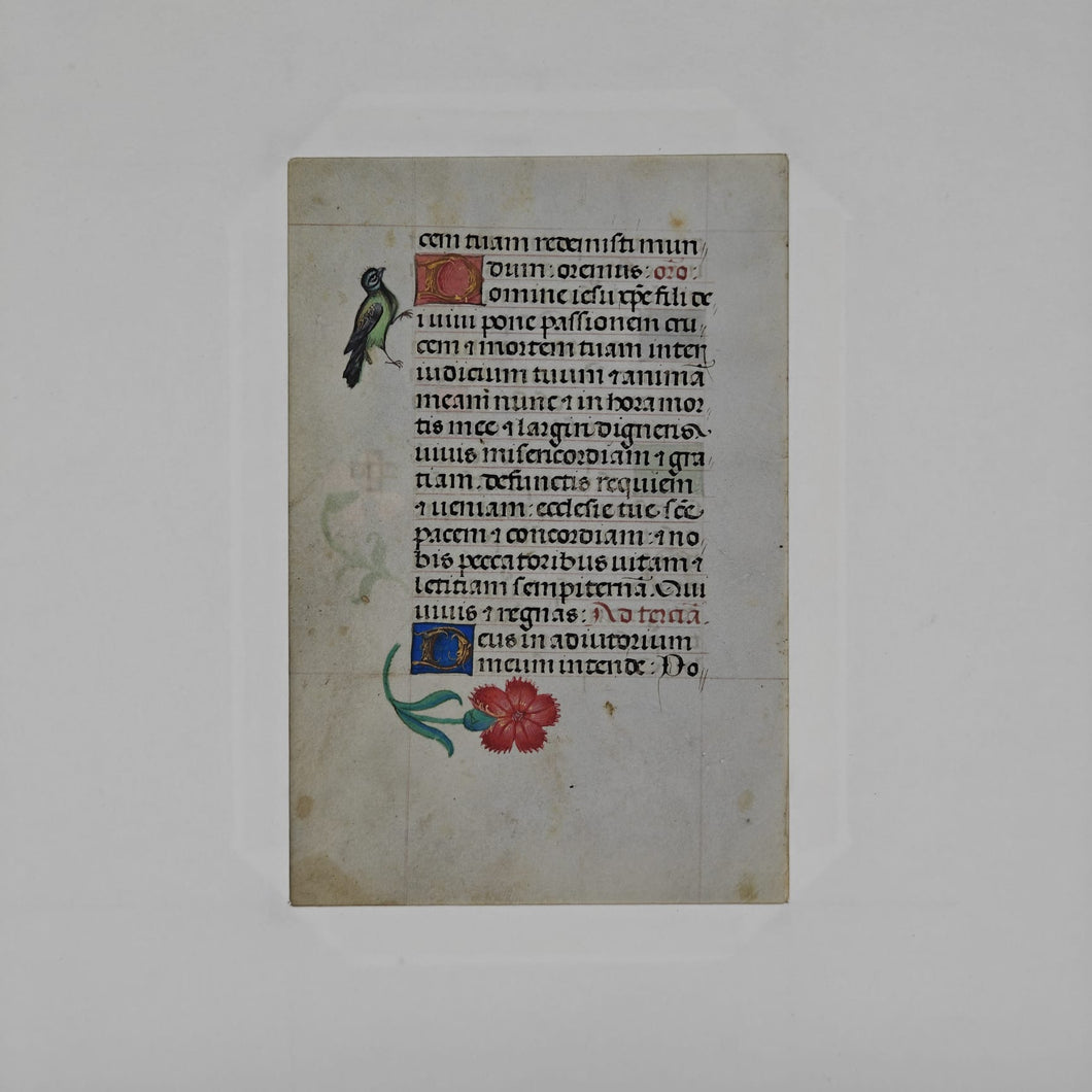Book of Hours Leaf Attributable to Cornelia van Wulfschkerke of Sion Convent - Bruges/Ghent (ca. 1500)