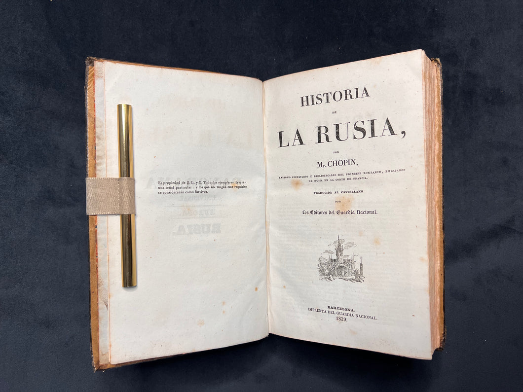 Examining Russia through Spain : Jean Marie Chopin -  Historia de la Rusia (1839)