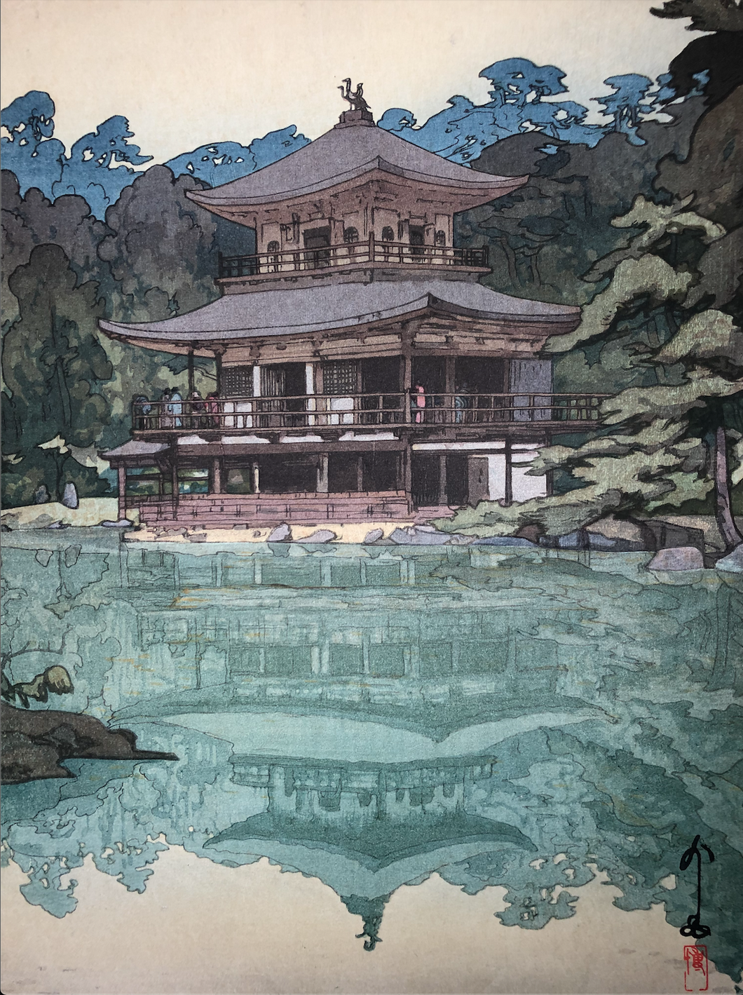 Hiroshi Yoshida, Kinkaku (Golden Pavilion) (1950)